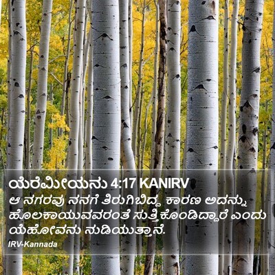 ಯೆರೆಮೀಯನು 4:17 KANIRV Bible Verse Image