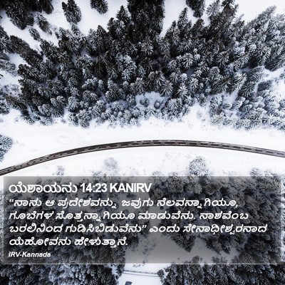 ಯೆಶಾಯನು 14:23 KANIRV Bible Verse Image