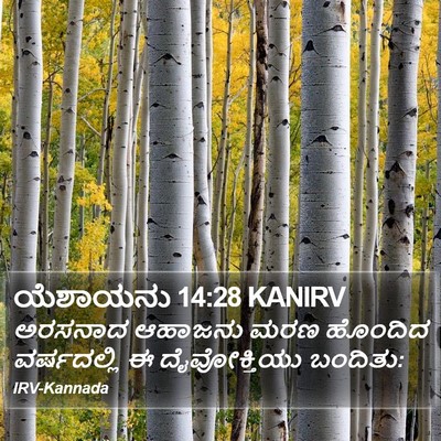 ಯೆಶಾಯನು 14:28 KANIRV Bible Verse Image