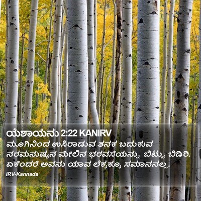 ಯೆಶಾಯನು 2:22 KANIRV Bible Verse Image