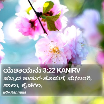 ಯೆಶಾಯನು 3:22 KANIRV Bible Verse Image