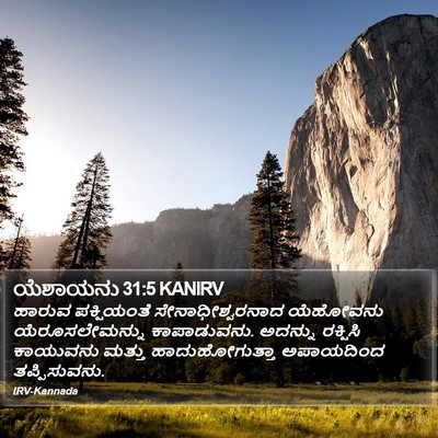 ಯೆಶಾಯನು 31:5 KANIRV Bible Verse Image