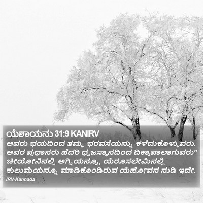ಯೆಶಾಯನು 31:9 KANIRV Bible Verse Image