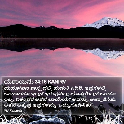 ಯೆಶಾಯನು 34:16 KANIRV Bible Verse Image