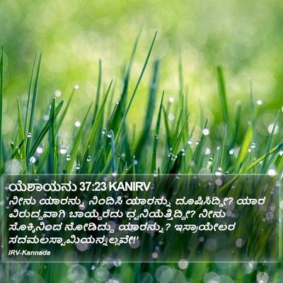 ಯೆಶಾಯನು 37:23 KANIRV Bible Verse Image
