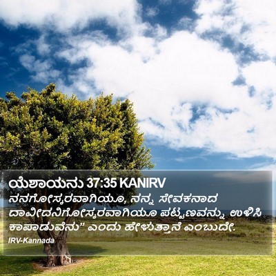 ಯೆಶಾಯನು 37:35 KANIRV Bible Verse Image