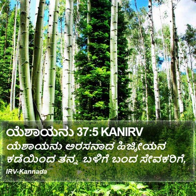 ಯೆಶಾಯನು 37:5 KANIRV Bible Verse Image
