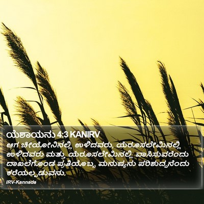 ಯೆಶಾಯನು 4:3 KANIRV Bible Verse Image