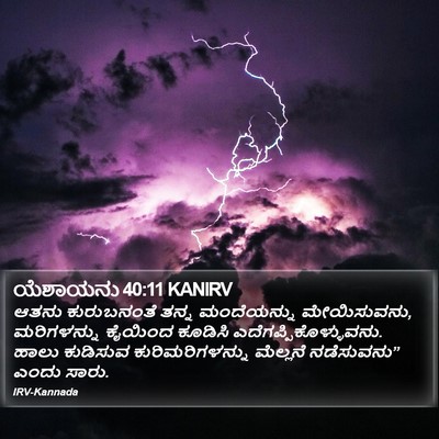 ಯೆಶಾಯನು 40:11 KANIRV Bible Verse Image
