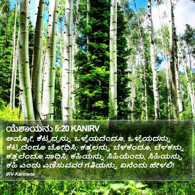 ಯೆಶಾಯನು 5:20 KANIRV Bible Verse Image