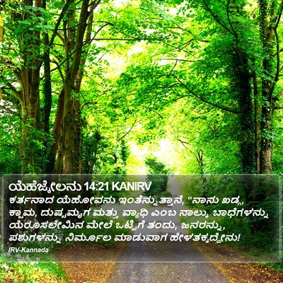 ಯೆಹೆಜ್ಕೇಲನು 14:21 KANIRV Bible Verse Image