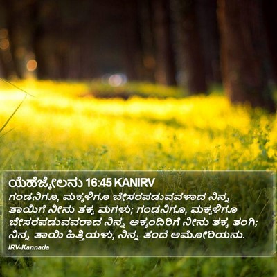 ಯೆಹೆಜ್ಕೇಲನು 16:45 KANIRV Bible Verse Image