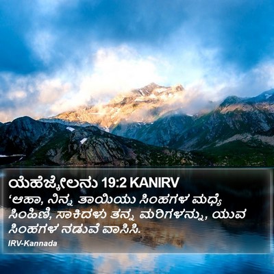 ಯೆಹೆಜ್ಕೇಲನು 19:2 KANIRV Bible Verse Image