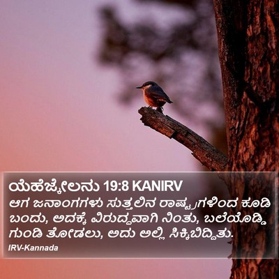 ಯೆಹೆಜ್ಕೇಲನು 19:8 KANIRV Bible Verse Image