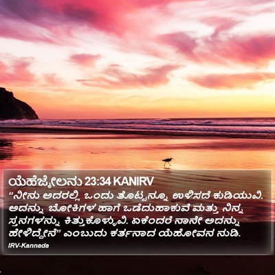 ಯೆಹೆಜ್ಕೇಲನು 23:34 KANIRV Bible Verse Image