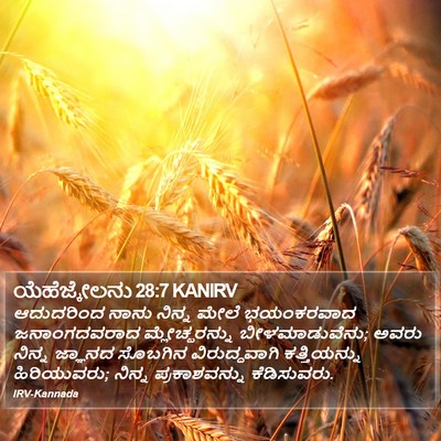 ಯೆಹೆಜ್ಕೇಲನು 28:7 KANIRV Bible Verse Image