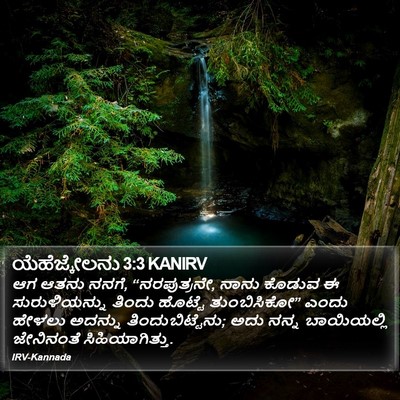 ಯೆಹೆಜ್ಕೇಲನು 3:3 KANIRV Bible Verse Image