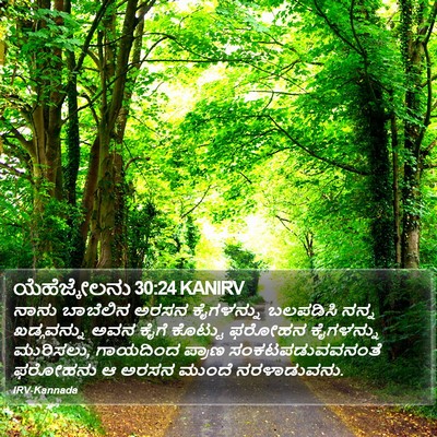 ಯೆಹೆಜ್ಕೇಲನು 30:24 KANIRV Bible Verse Image