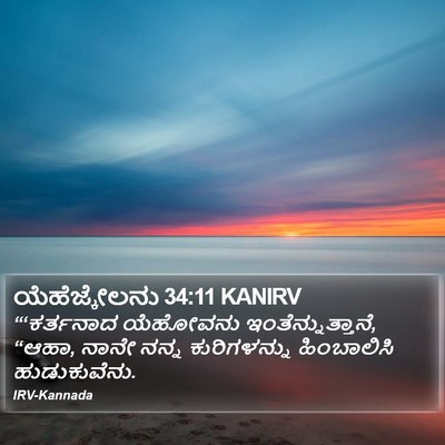 ಯೆಹೆಜ್ಕೇಲನು 34:11 KANIRV Bible Verse Image