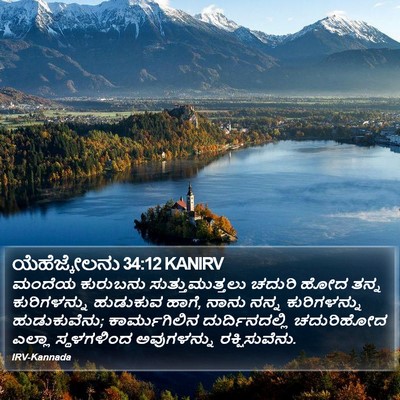ಯೆಹೆಜ್ಕೇಲನು 34:12 KANIRV Bible Verse Image
