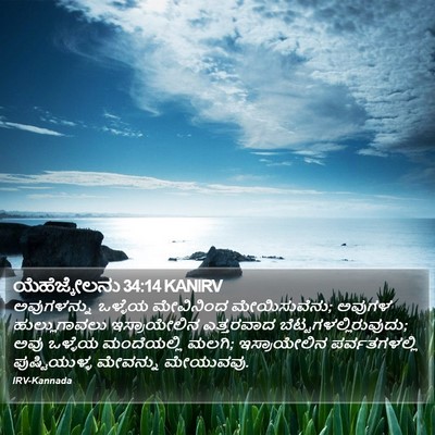 ಯೆಹೆಜ್ಕೇಲನು 34:14 KANIRV Bible Verse Image