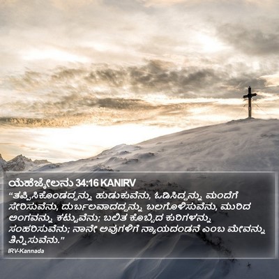 ಯೆಹೆಜ್ಕೇಲನು 34:16 KANIRV Bible Verse Image