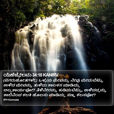 ಯೆಹೆಜ್ಕೇಲನು 34:18 KANIRV Bible Verse Image