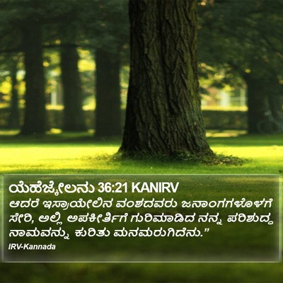 ಯೆಹೆಜ್ಕೇಲನು 36:21 KANIRV Bible Verse Image