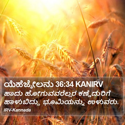 ಯೆಹೆಜ್ಕೇಲನು 36:34 KANIRV Bible Verse Image