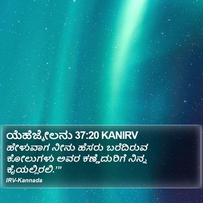 ಯೆಹೆಜ್ಕೇಲನು 37:20 KANIRV Bible Verse Image