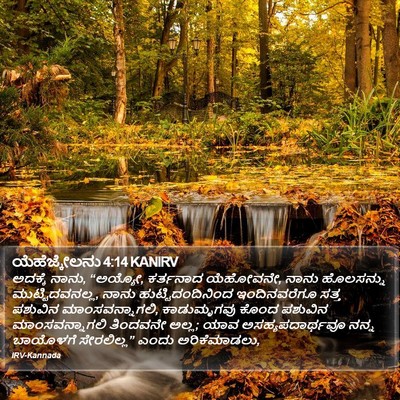 ಯೆಹೆಜ್ಕೇಲನು 4:14 KANIRV Bible Verse Image