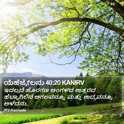 ಯೆಹೆಜ್ಕೇಲನು 40:20 KANIRV Bible Verse Image