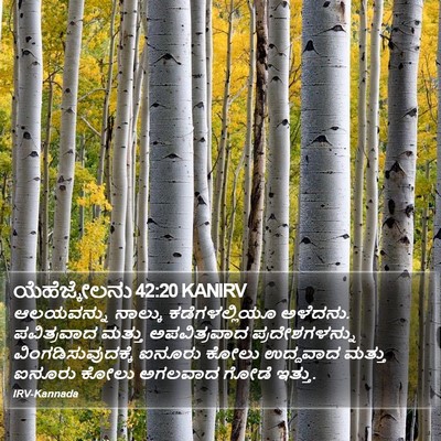 ಯೆಹೆಜ್ಕೇಲನು 42:20 KANIRV Bible Verse Image