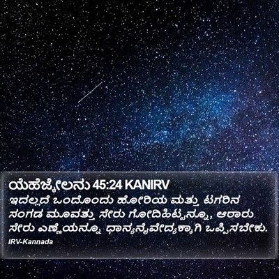 ಯೆಹೆಜ್ಕೇಲನು 45:24 KANIRV Bible Verse Image