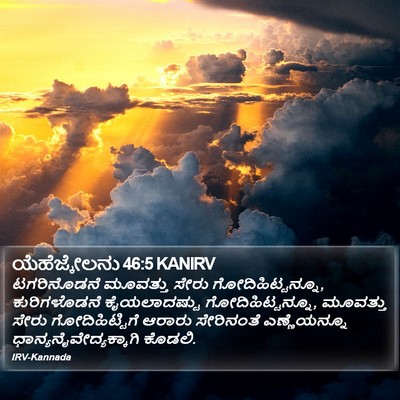 ಯೆಹೆಜ್ಕೇಲನು 46:5 KANIRV Bible Verse Image