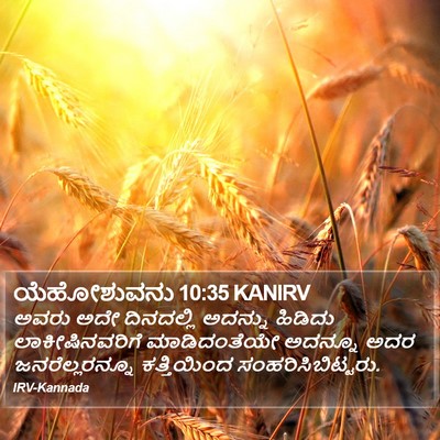 ಯೆಹೋಶುವನು 10:35 KANIRV Bible Verse Image