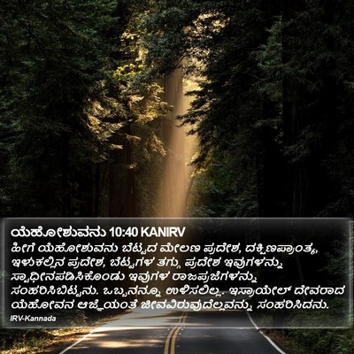 ಯೆಹೋಶುವನು 10:40 KANIRV Bible Verse Image
