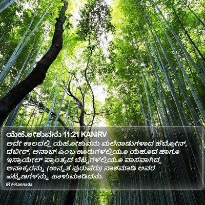 ಯೆಹೋಶುವನು 11:21 KANIRV Bible Verse Image