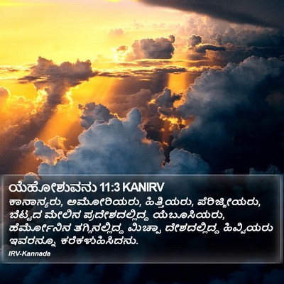 ಯೆಹೋಶುವನು 11:3 KANIRV Bible Verse Image