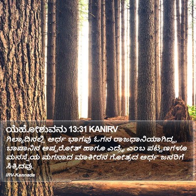 ಯೆಹೋಶುವನು 13:31 KANIRV Bible Verse Image