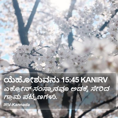 ಯೆಹೋಶುವನು 15:45 KANIRV Bible Verse Image