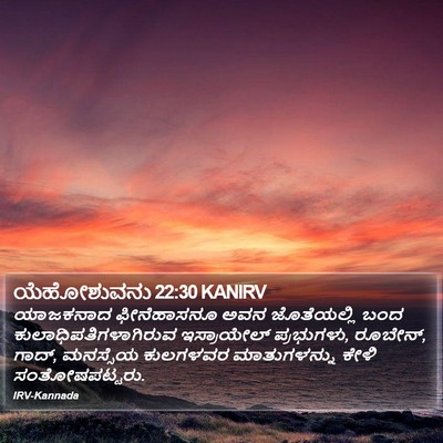 ಯೆಹೋಶುವನು 22:30 KANIRV Bible Verse Image