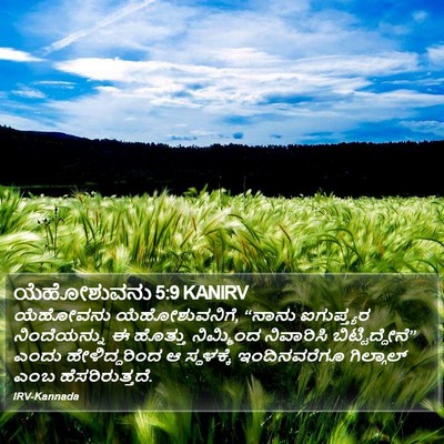 ಯೆಹೋಶುವನು 5:9 KANIRV Bible Verse Image