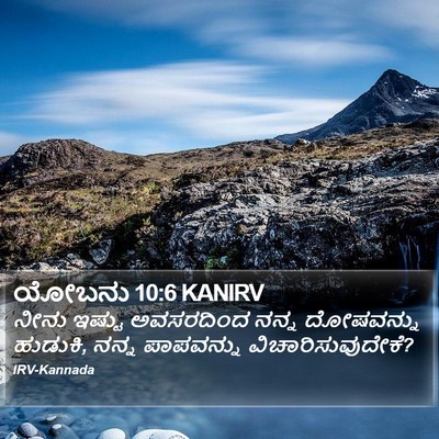 ಯೋಬನು 10:6 KANIRV Bible Verse Image