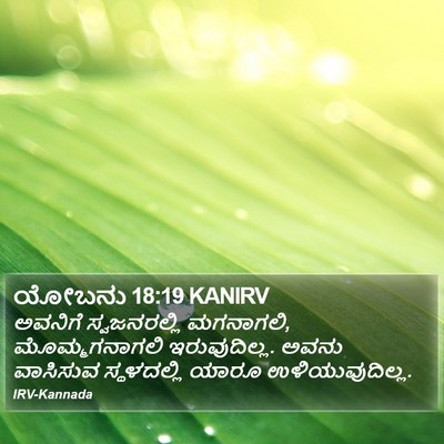 ಯೋಬನು 18:19 KANIRV Bible Verse Image