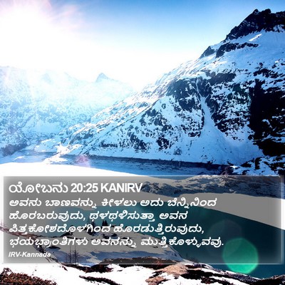 ಯೋಬನು 20:25 KANIRV Bible Verse Image