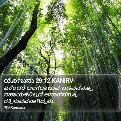 ಯೋಬನು 29:12 KANIRV Bible Verse Image