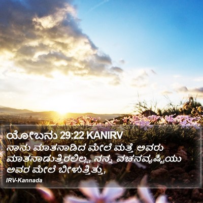ಯೋಬನು 29:22 KANIRV Bible Verse Image