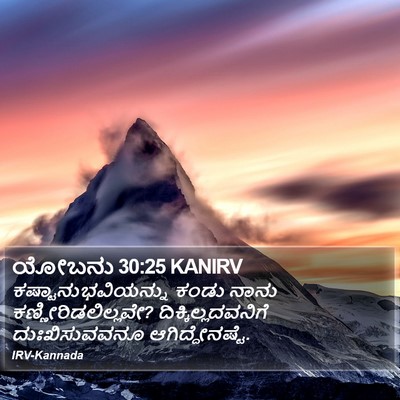 ಯೋಬನು 30:25 KANIRV Bible Verse Image