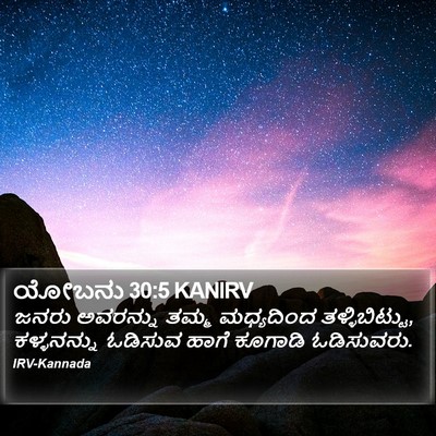 ಯೋಬನು 30:5 KANIRV Bible Verse Image